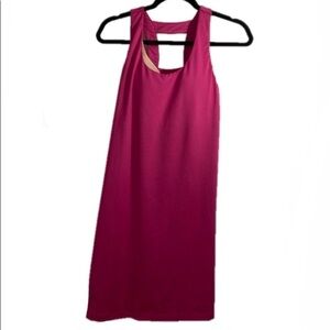 Athleta 819364 Racer Back Dress pink built in bra